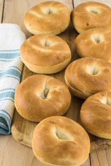 Fresh mini bagels.
