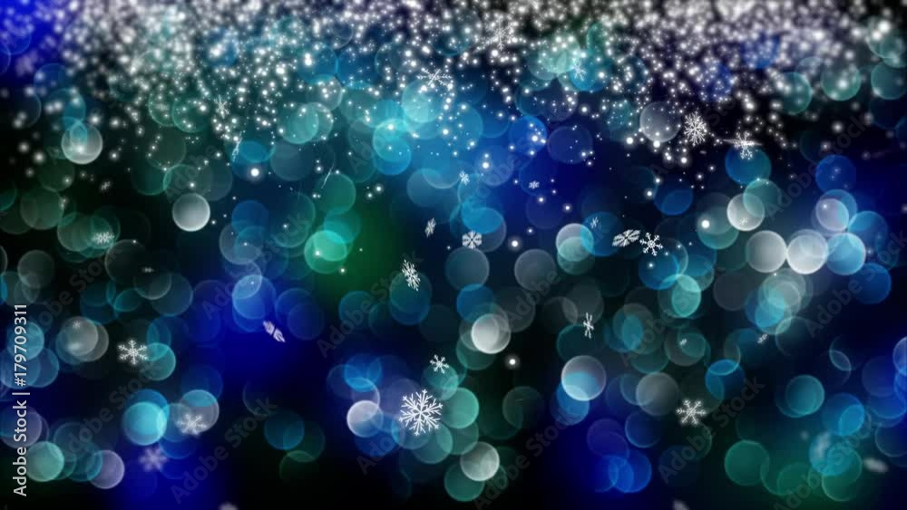 Canvas Prints blue bokeh background created by neon lights. 4k
