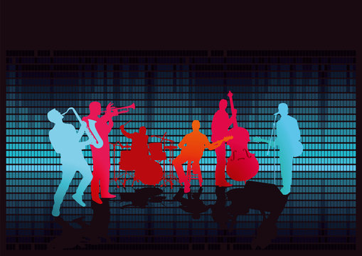 Konzert mit Band auf der B&uuml;hne