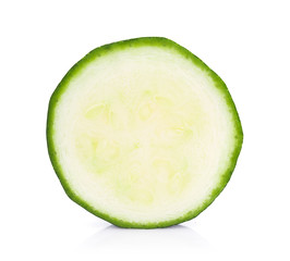 green zucchini vegetables isolated on white background