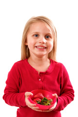 Little Girl with Strawberry