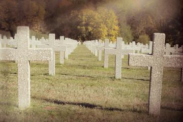 Soldatenfriedhof 1. Weltkrieg Gräberreihen