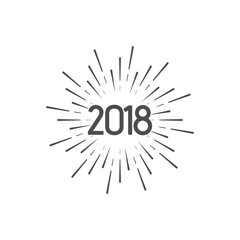 Fototapeta na wymiar Happy New 2018 Year.