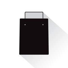 Shopping bag icon. On a white background with shadow.