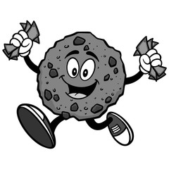 Chocolate Chip Cookie with Money Illustration