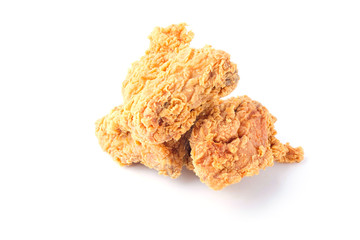 Fried Chicken on White Background