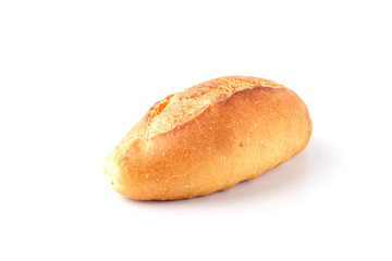 Bread on white background