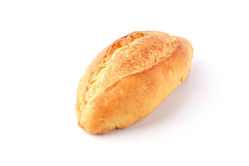 Bread on white background