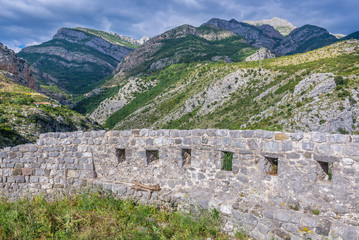 Fototapeta na wymiar Remains of Stari Bar fortress near Bar city in Montenegro
