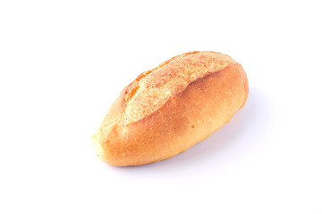 Bread on white background