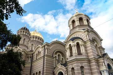 Fototapeta na wymiar Traditional Cathedral building in Riga, Latvia