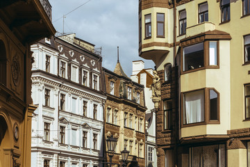 Fototapeta premium antique building view in Old Town Riga, Latvia