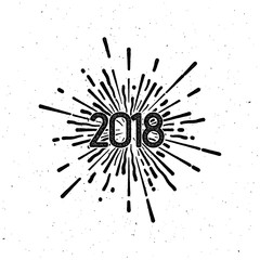 Obraz premium Happy New 2018 Year.