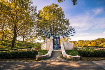 Fototapeta premium Herbst in Kurpark Oberlaa in Wien