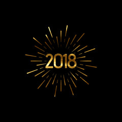 Fototapeta premium Happy 2018 New Year.