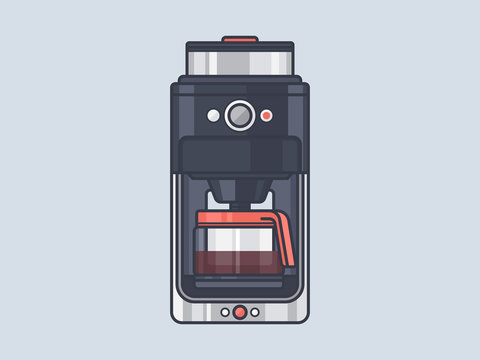Coffee maker. Coffee machine vector illustration