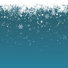 Falling snowflake background. Vector.