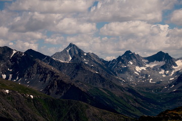 Naklejka na ściany i meble The highest mountain of Siberia