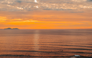 Playa de Sopelana al atardecer, Vizcaya, País vasco, España