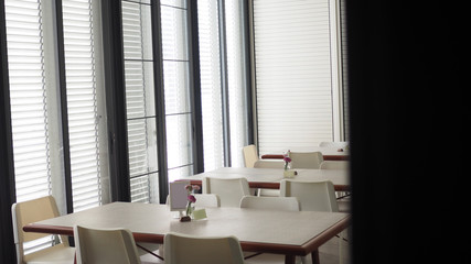 Empty coffee shop interior.