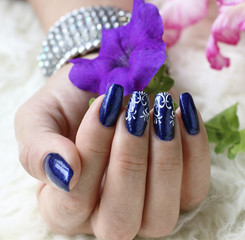 Beautifully manicured fingernails