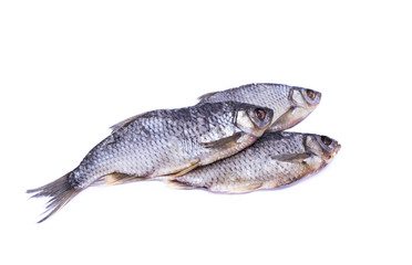 Fototapeta premium Three salted dried fish roach