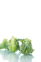 closeup of brussels sprouts