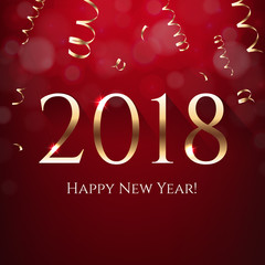 Red New Year Postcard