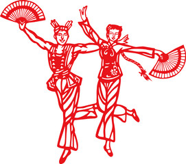 Chinese ethnic minority singing and dancing