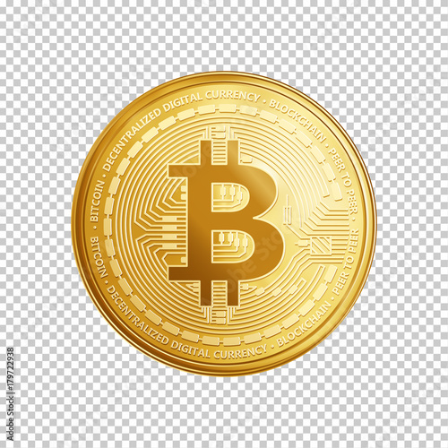 Golden Bitcoin Coin Crypto Currency Golden Coin Bitcoin Symbol - 
