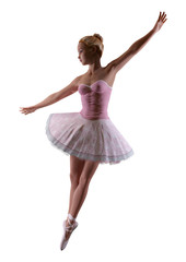 Naklejka premium 3D Rendering Ballerina on White