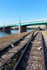 Fototapeta premium Railway and road bridge