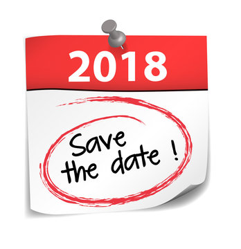 post-it almanach : save the date 2018