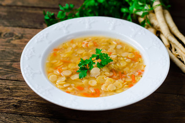 Pea Soup, Vegetarian and Vegan Pea Soup