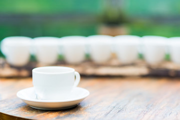 Close up cups