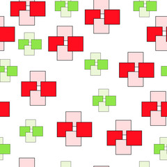seamless pattern with red and green squares
