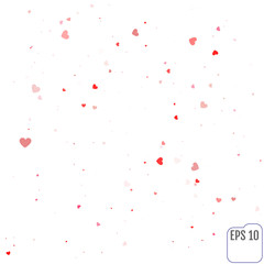 Fototapeta premium red hearts. Confetti celebration, Falling red abstract decoration for party, birthday celebrate, anniversary or event, festive. Festival decor. Vector
