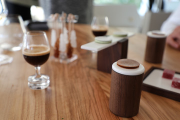 Espresso and chocolate cookie after lunch