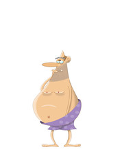 cartoon of man in his boxer shorts