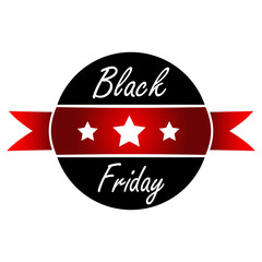Isolated black friday label on a white background, Vector illustration