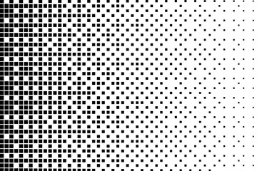 Halftone background. Abstract geometric pattern with small squares. Design element  lack and white color Vector illustration