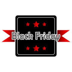Isolated black friday label on a white background, Vector illustration