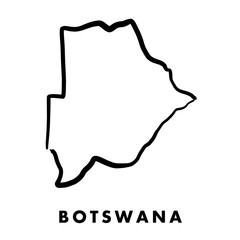 Botswana map outline