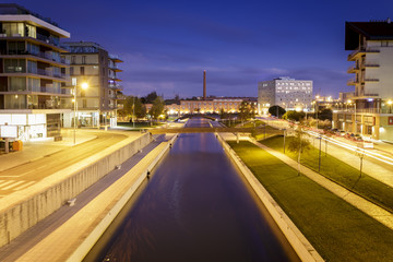 Aveiro city with the famous water channels in Portugal