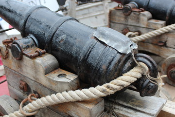 Vintage sea cannon