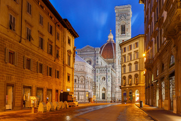 Obraz premium Florence. Night street.