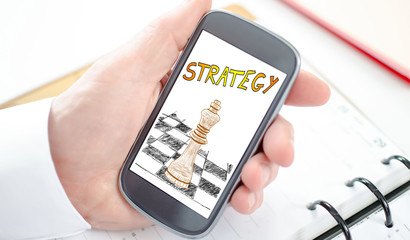 Strategy concept on a smartphone