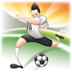 Cartoon soccer player