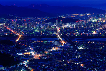 Fototapeta na wymiar 静岡の夜景　マジックアワー