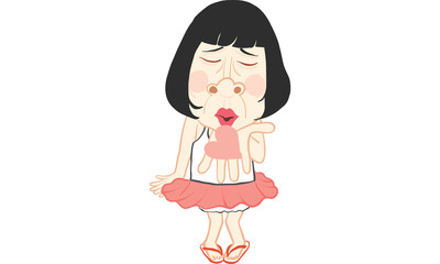 woman action cartoon vector